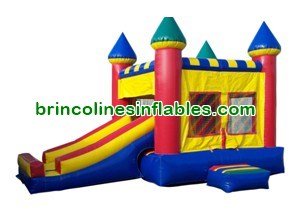 2 en 1 brinca brinca con resbaladilla multicolor