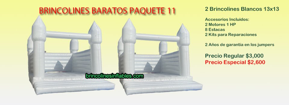 Venta de Brincolines blancos Paquete #1a