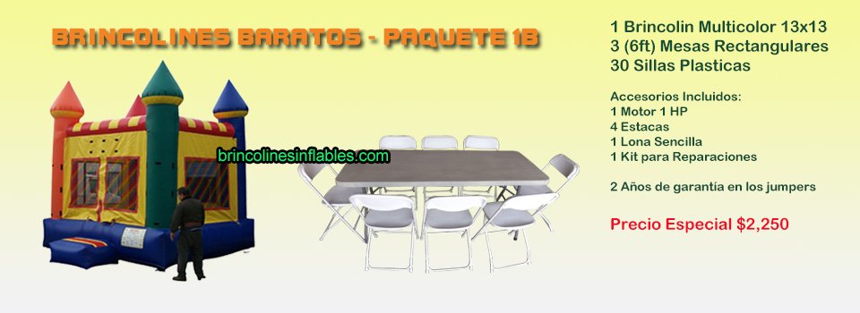 Venta de Brincolines Comerciales Baratos Paquete #1b