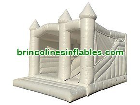 C1114 2 in 1 White Bounce House Combo