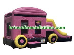 C1119 Pink Princess Carriage Inflatable Combo Jumper