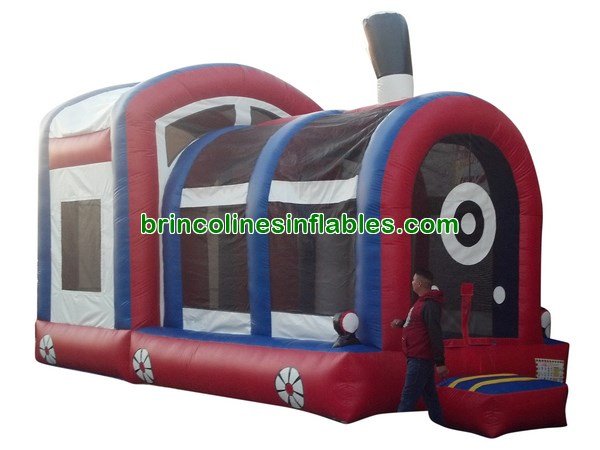 C1126 Red Train Inflatable Combo Jumper