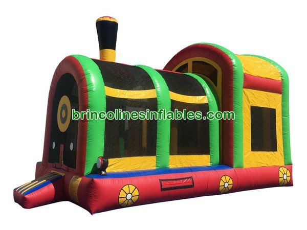 C1127 Green Train Inflatable Combo Jumper