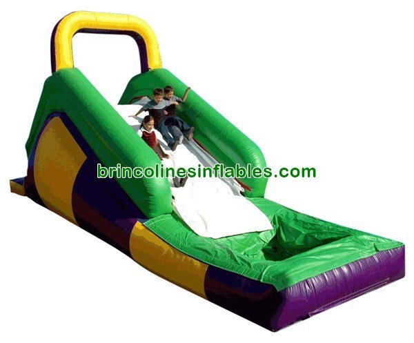 13 ft green commercial inflatable water slide