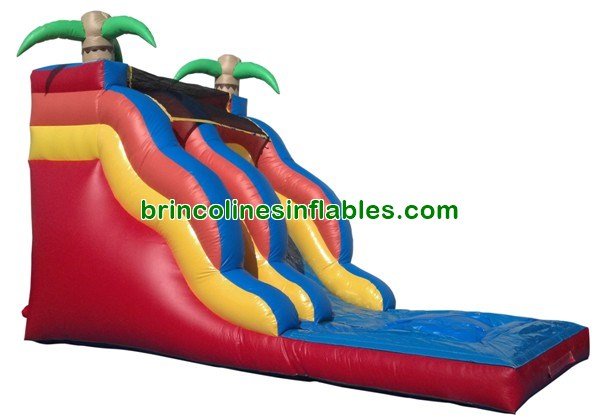 15 ft Inflatable Tropical Palm Trees Water Slide For Sale