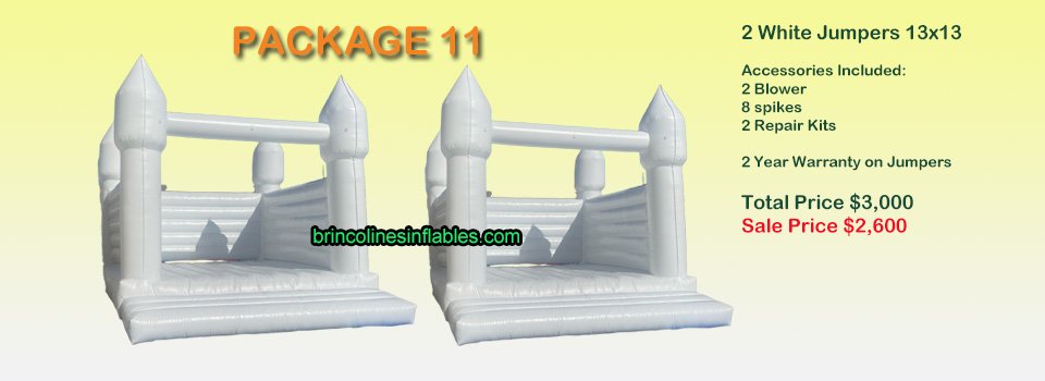 White Bounce houses for sale package deal #11
