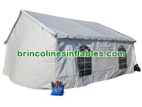 20x20 White Party Tent with Sidewalls and Clear Windows For Sale