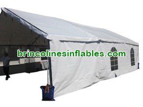 20x30 White Wedding Tent with Sidewalls and Clear Windows for sale