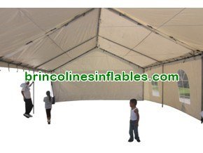 20x30 White Party Tent w/ Sidewalls (interior)