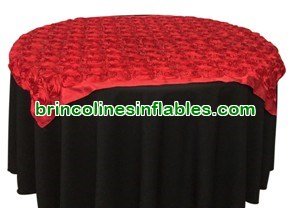 Round Table Cover (Black/Red)